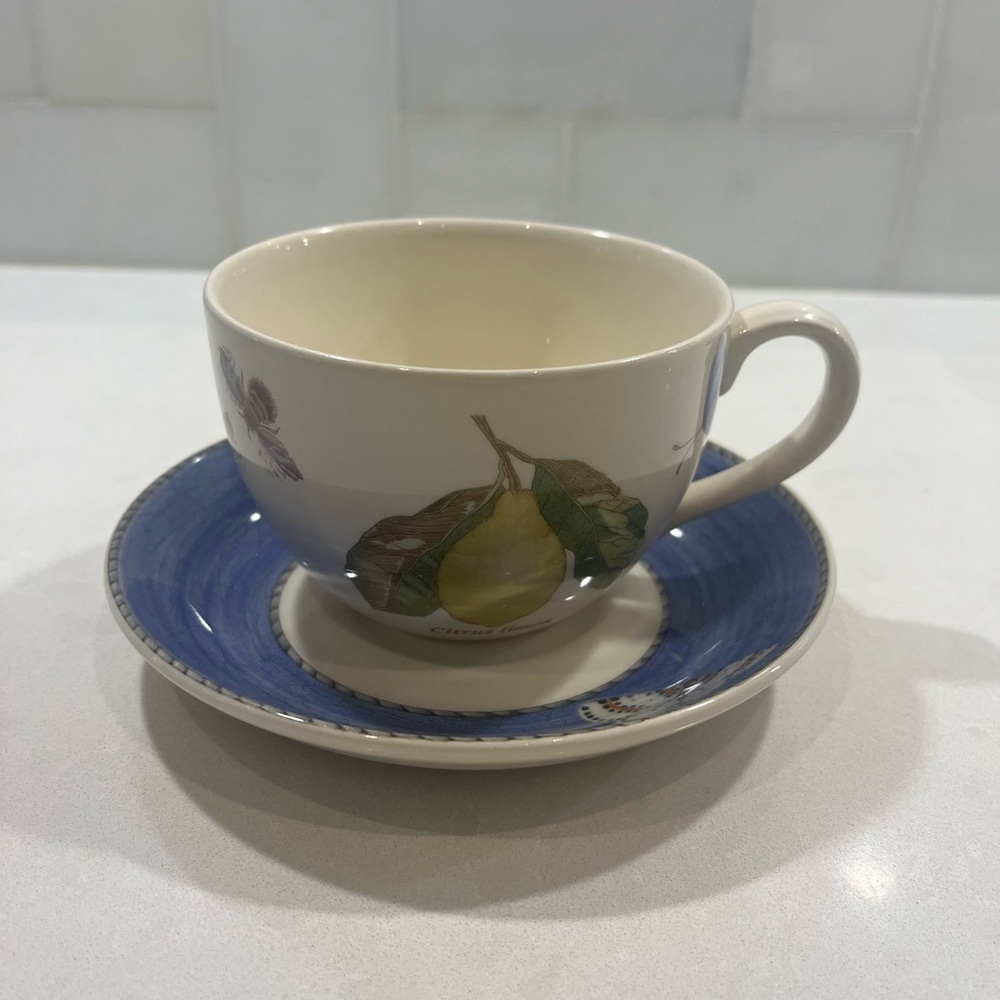 Wedgewood Sarah’s garden Jumbo cappuccino cup and saucer.